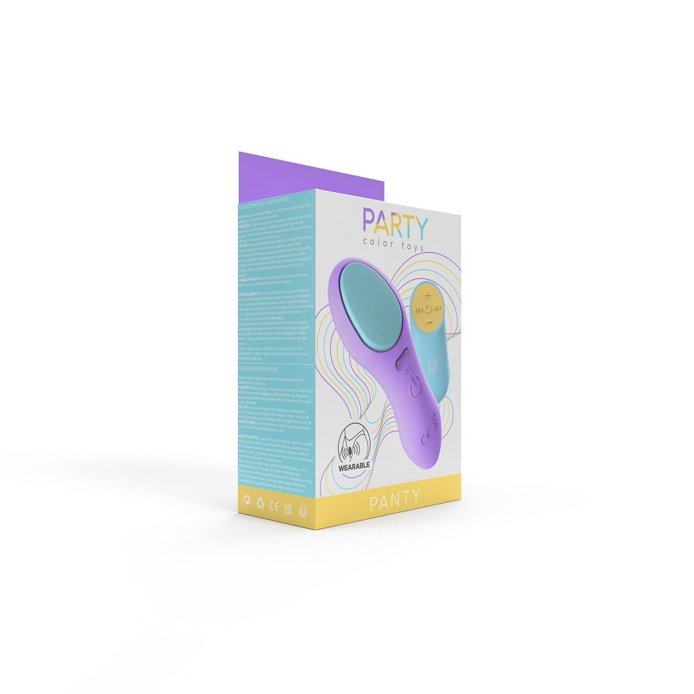 Party Color PANTY Remote Control Vibrator Purple